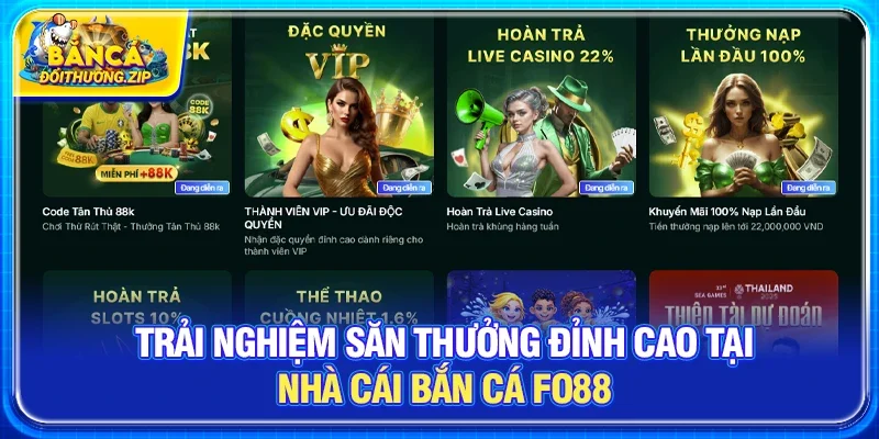 Trải nghiệm săn thưởng đỉnh cao tại Nhà cái bắn cá FO88
